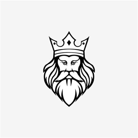 King Logo Vector Hd PNG Images, Bearded King Logo King Man Design ...