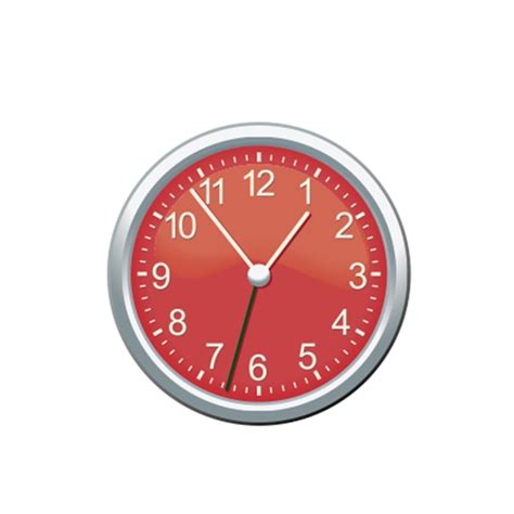 Premium Photo | Red clock isolated on white