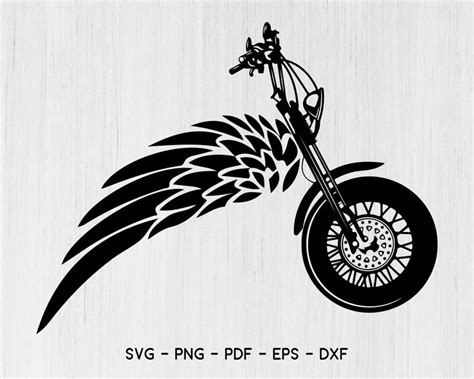 Angel Wings Motorcycle SVG Feather Emblem Angel Heaven - Etsy Canada ...