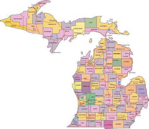 Map of Michigan - USA