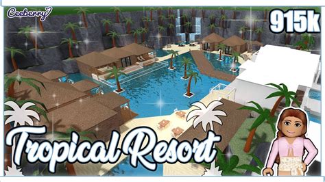 Bloxburg | I Built a Luxury Tropical Resort! Full Tour - YouTube