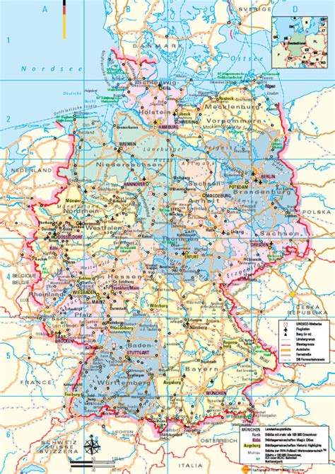 Germany Tourist Map - Germany • mappery