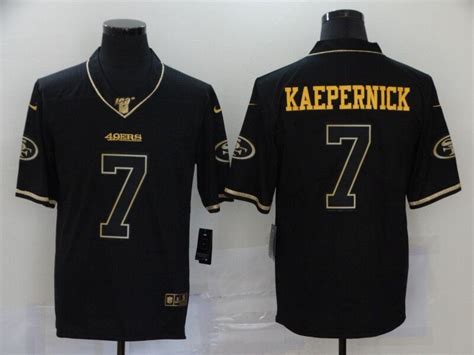 Men's San Francisco 49ers #7 Colin Kaepernick Black Golden Edition Stitched Jersey [NikeNFL ...