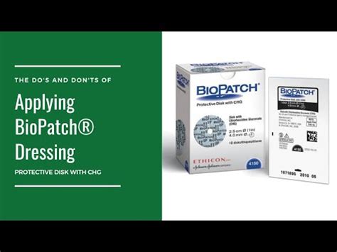 How To Apply BioPatch Dressing - YouTube