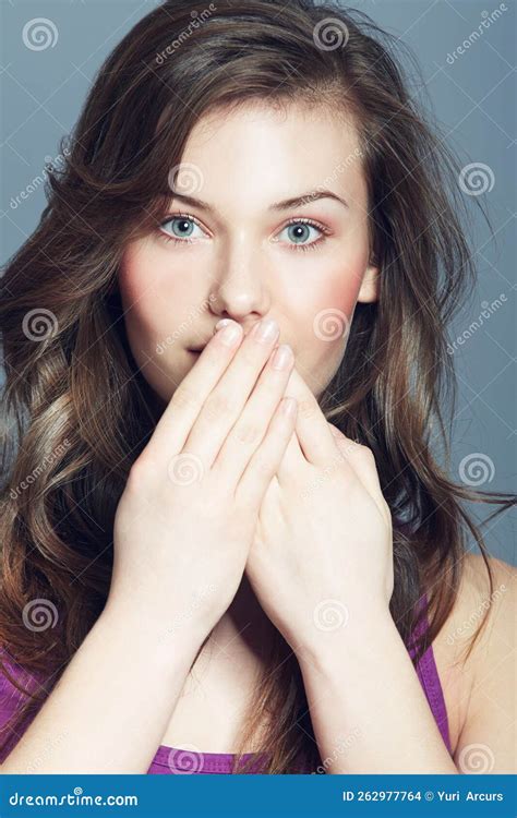 You Surprised Me. a Beautiful Young Woman Gasping with Surprise. Stock ...