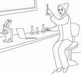 Scientist At Work Coloring Page  Free Printable Pages For Kids sketch template