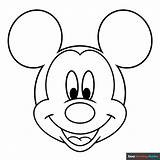 Mickey Mouse Face Coloring Page sketch template