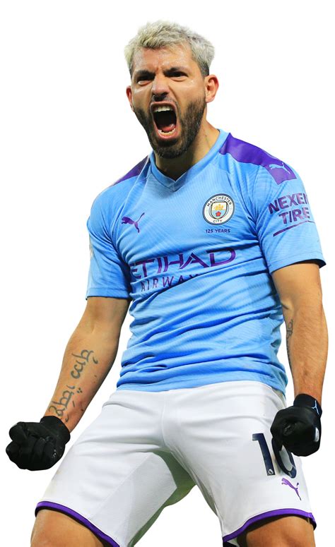 Sergio Aguero Manchester City football render - FootyRenders