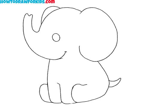 How to Draw an Elephant Easy - Easy Drawing Tutorial For Kids