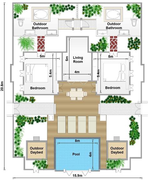 2 Bedroom Pool House Plans – The Perfect Combination For Your Home - House Plans