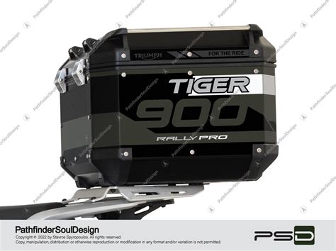 Tiger 900 Rally Pro Expedition panniers stickers kit