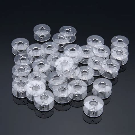 30pcs Mayitr Style SA156 Sewing Bobbins Spool Transparent Plastic Empty Bobbins For Brother ...