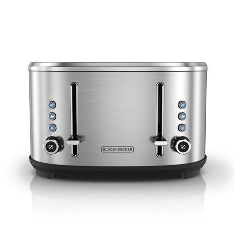 4-Slice Stainless Steel Extra-Wide Slot Toaster with Crumb Tray ...