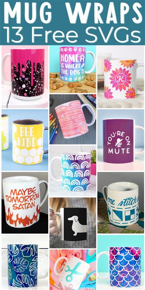 many different mugs with designs on them