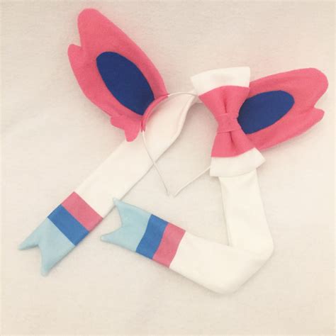 Sylveon Ears Bowtie Tail Sylveon cosplay ears Sylveon Bow | Etsy