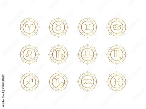 Zodiac signs. Astrological signs. Horoscope, astrology. Vector ...