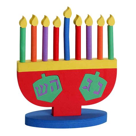 Hanukkah Kid's Gifts-Child's Hanukkah Menorah In Soft Foam