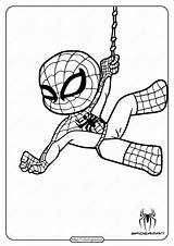 Cute Spiderman Coloring Pages For Kids sketch template