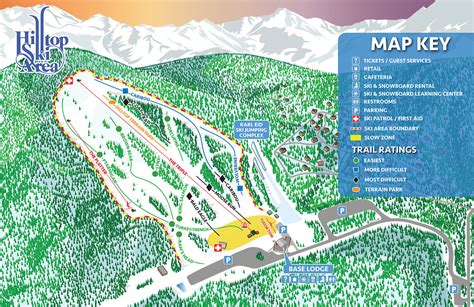 Hilltop Ski Area Trail map - Freeride