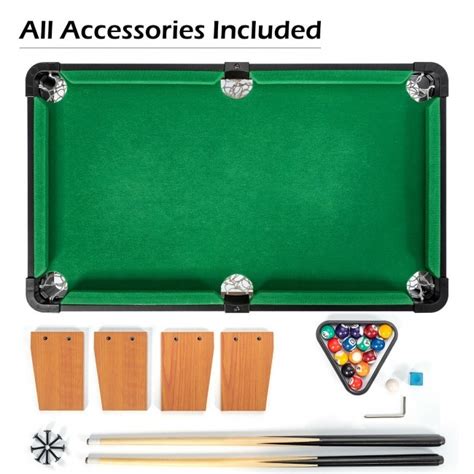 24” Mini Tabletop Pool Table Set Indoor Billiards Table With Accessories
