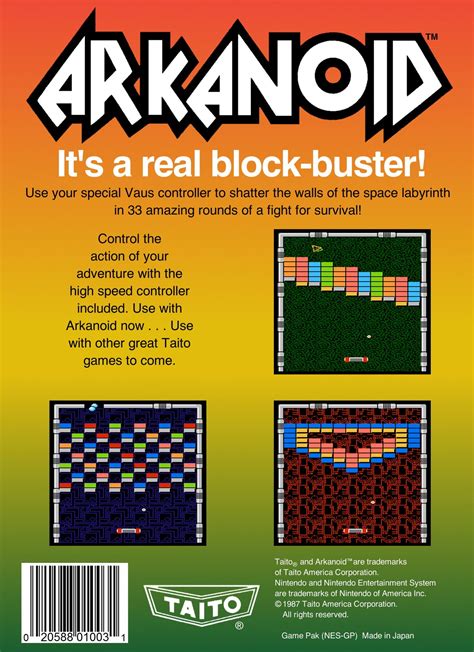 Play Arkanoid for NES Online ~ OldGames.sk