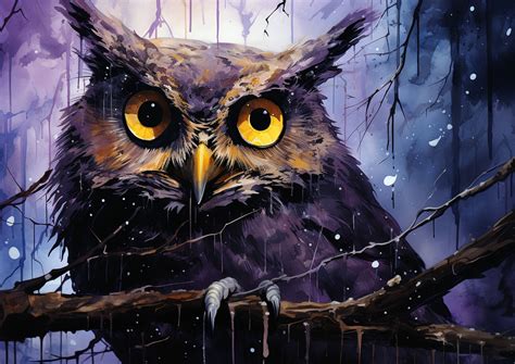 Halloween Owl Art Free Stock Photo - Public Domain Pictures