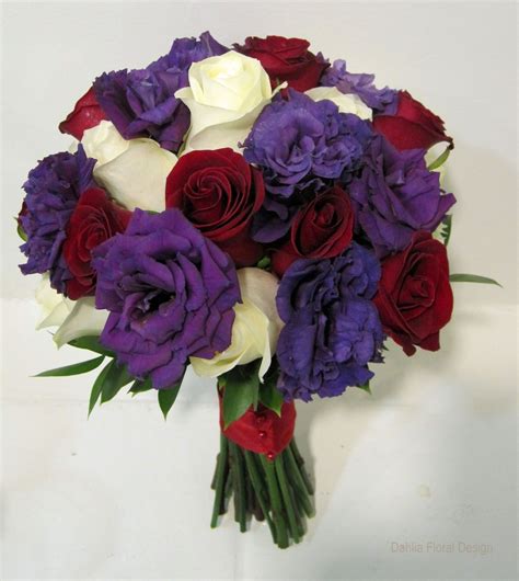 Fall Color Wedding Bouquets With Red Blue And Purple / Baby Blue and ...