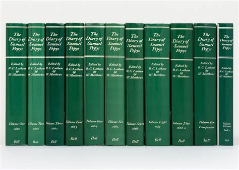 The Diary of Samuel Pepys. A New Complete Transcription edited by Robert Latham and William ...