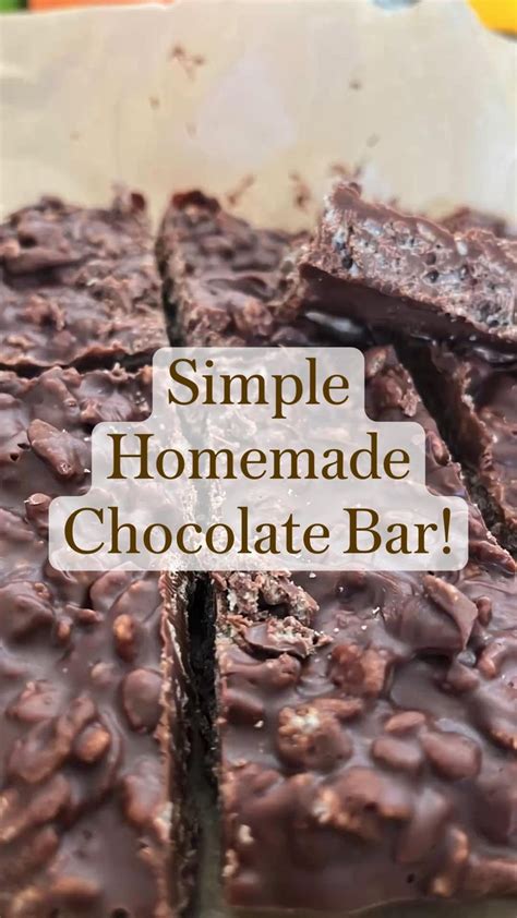 Simple Homemade Chocolate Bar | Sweet snacks, Chocolate, Homemade ...