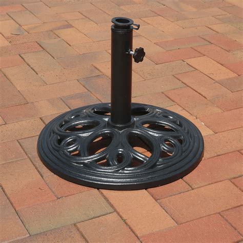 Sunnydaze Heavy-duty Cast Iron Outdoor Patio Umbrella Base Stand - 18 ...