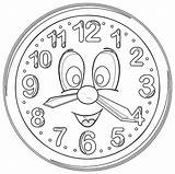 Clock Coloring Sheet Pages sketch template
