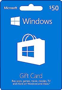 Amazon.com: Microsoft Windows Store Gift Card - $50 Value : Gift Cards