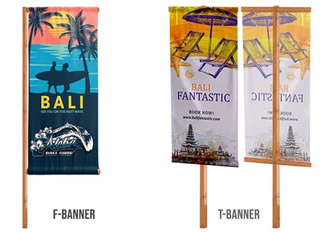 Wooden Pole Vertical Banner Printing for any Festival, art performance event | Bali Print Shop