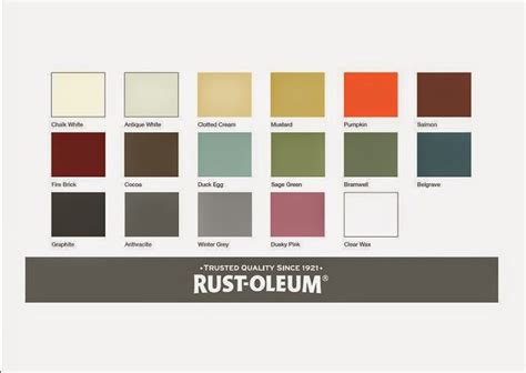 Rust Oleum Auto Paint Color Chart