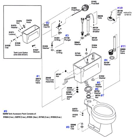 Kohler Wellworth Toilet Repair Parts For 4500 Series Toilets