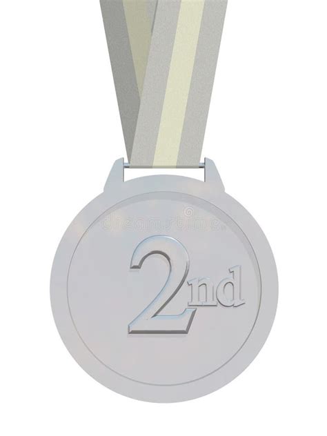 Isolated Silver Medal stock illustration. Illustration of runnerup - 26292341