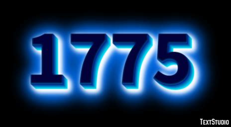 1775 Text effect and logo design Number | TextStudio