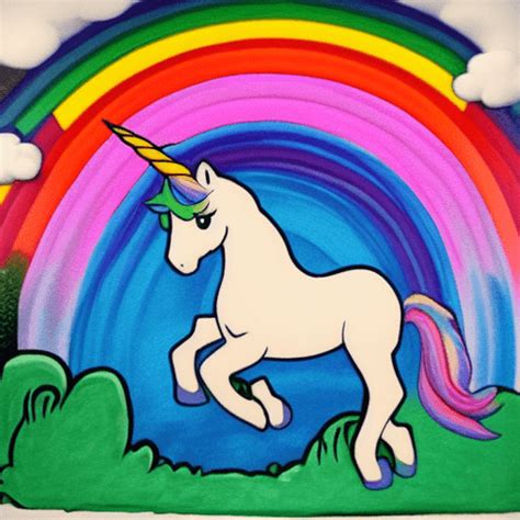 Anime Unicorn Rainbow Graphic · Creative Fabrica