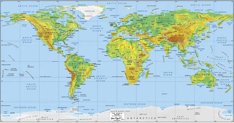 World Physical Map - GIS Geography