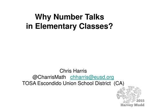 Why Number Talks in Elementary Classes? - ppt download