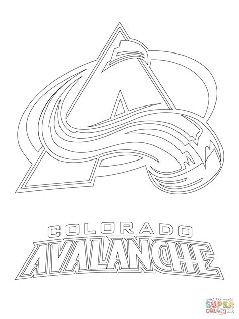 Coloriage - Logo des Avalanche du Colorado | Coloriages à imprimer gratuits