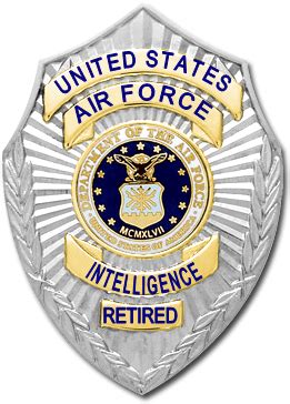 Air Force Intelligence Retired Badge Style # S115_USAF_RET: Badges Ex ...