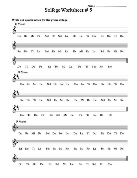 Free Solfege Worksheets for Classroom Instruction | Solfege worksheets, Solfege, Music theory ...