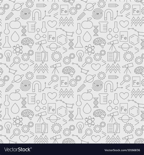 Seamless pattern with science icons education Vector Image