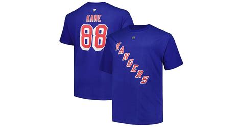 Fanatics Branded Patrick Kane Blue New York Rangers Big And Tall Name ...