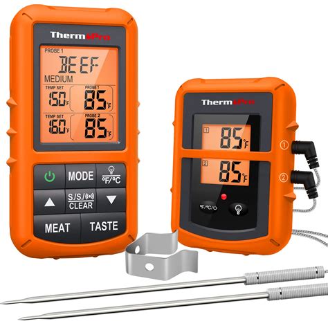 Buy ThermoPro TP20 500FT Wireless Meat Thermometer with Dual Meat Probe ...