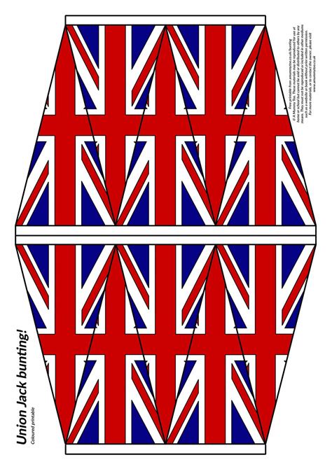 Colour and cut out Union Jack bunting template - A Mummy Too