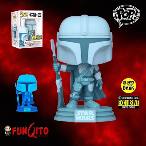 Star Wars Mandalorian Holograma GITD Funko Pop! Exclusivo - FUNQITO