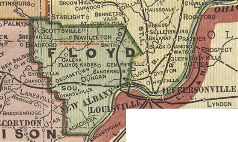 Floyd County Indiana Map - Cities And Towns Map