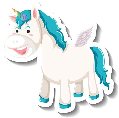 Cute pegasus standing pose on white background 3223147 Vector Art at ...